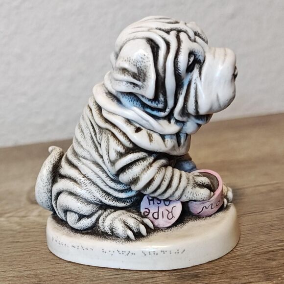 Vintage Harmony Kingdom Fusspot Shar Pei Treasure Jest Figure Made in England - Picture 2 of 13